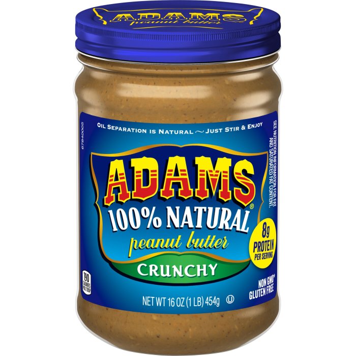 Adams 100% Natural Crunchy Peanut Butter