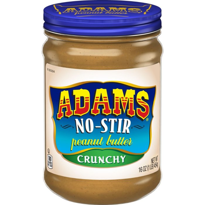 Adams Natural No-Stir Crunchy Peanut Butter, 16-Ounce