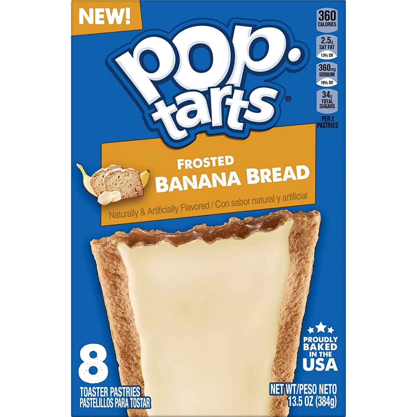 Pop-Tarts Toaster Pastries, Frosted Banana Bread (96 Pop-Tarts) - Limited Edition