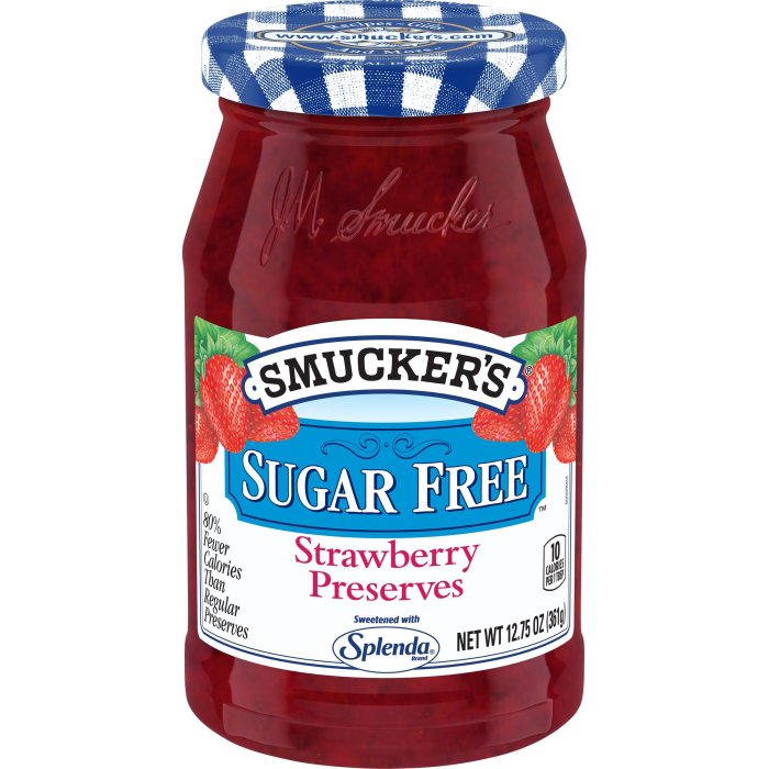 Smucker's Sugar Free Strawberry Preserves with Splenda Brand Sweetener, 12.75 Ounces