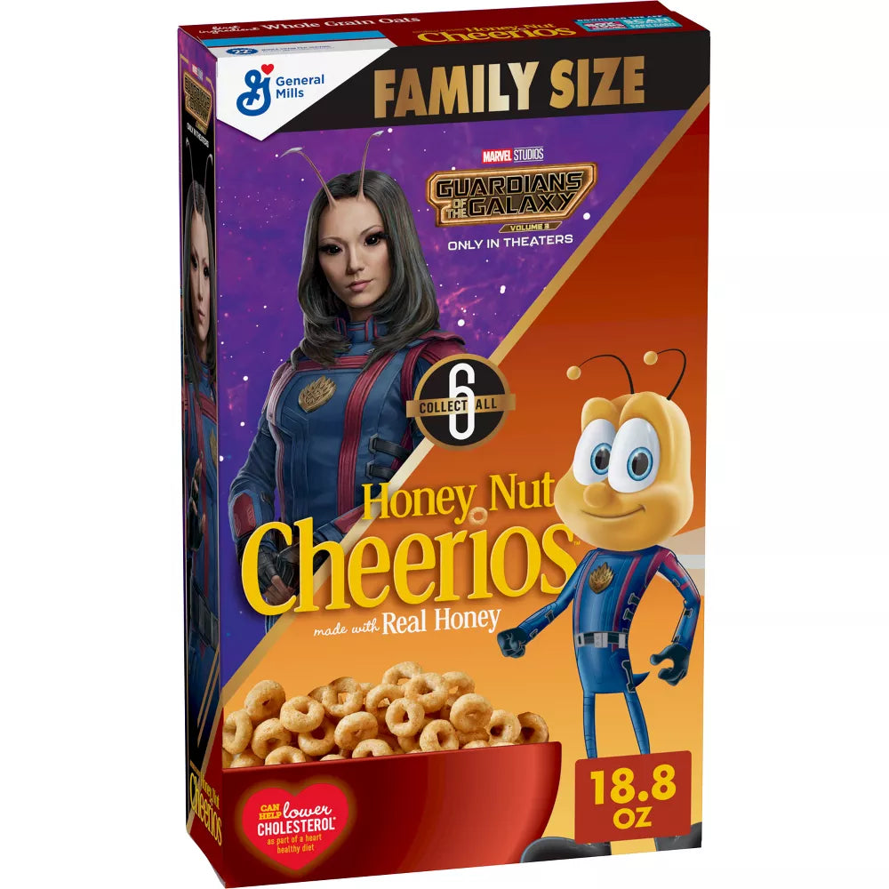 Honey Nut Cheerios Minis Breakfast Cereal, Family Size, 18.8 oz 
