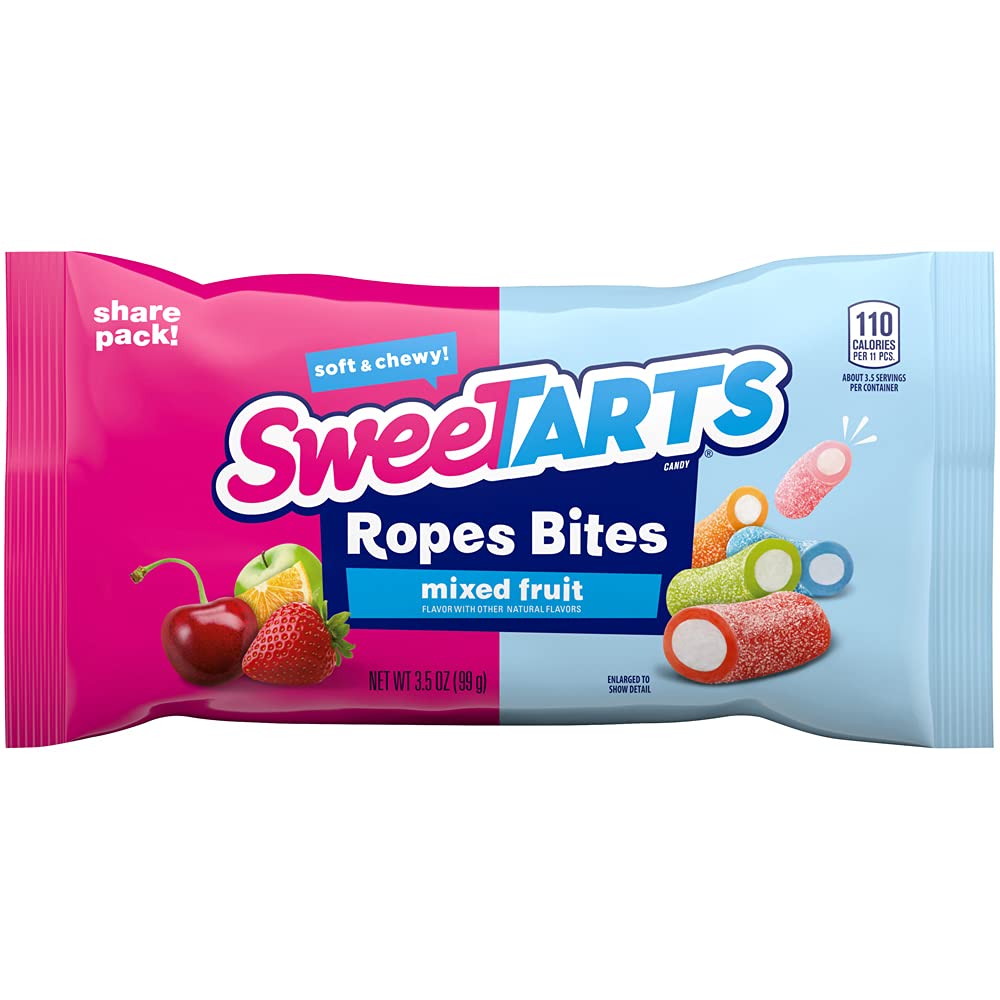 SweeTARTS Ropes Bites Share Pack, 3.5 Ounce, 12 Count