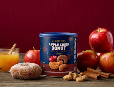New Release by Planters Readies for Fall 2023 with New Apple Cider Donut Flavored Cashews