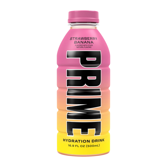 NEW! Release ! PRIME Hydration - Strawberry Banana - The Newest Flavour available from www.rarecandycanada.ca