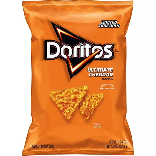 Doritos Tortilla Chips Ultimate Cheddar - Extra Large Bag(18.375 oz) LIMITED EDITION