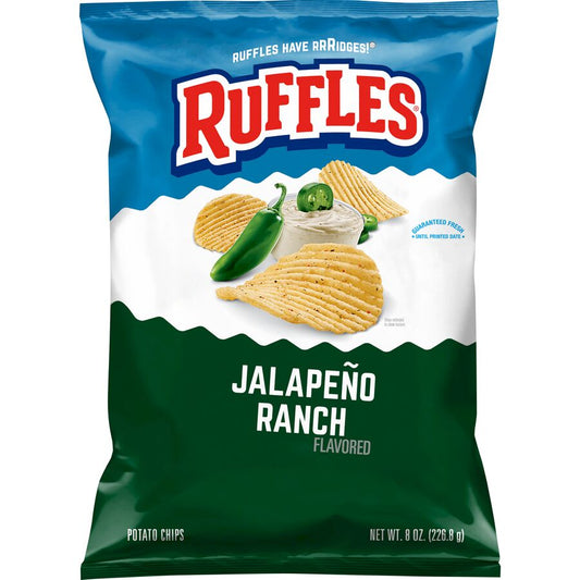Ruffles Jalapeno Ranch Flavored Potato Chips - 8 oz