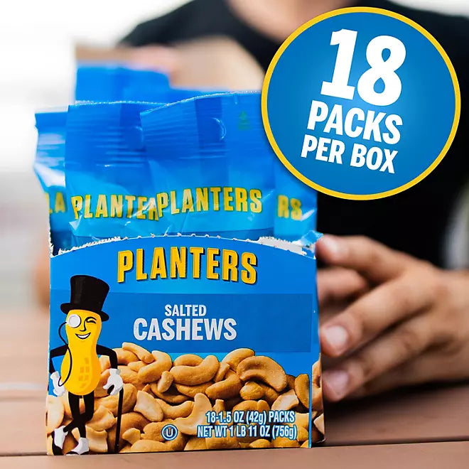 Planters Salted Cashews (1.5 oz., 18 count)