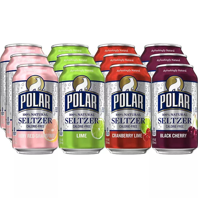 New! Polar Seltzer Variety Pack 12 oz., 32 pack