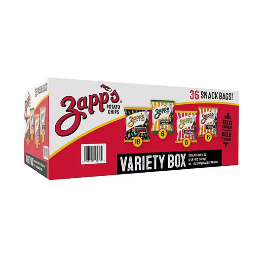 Zapp's Potato Chip Variety Pack - 1 oz - 36 pack - USA