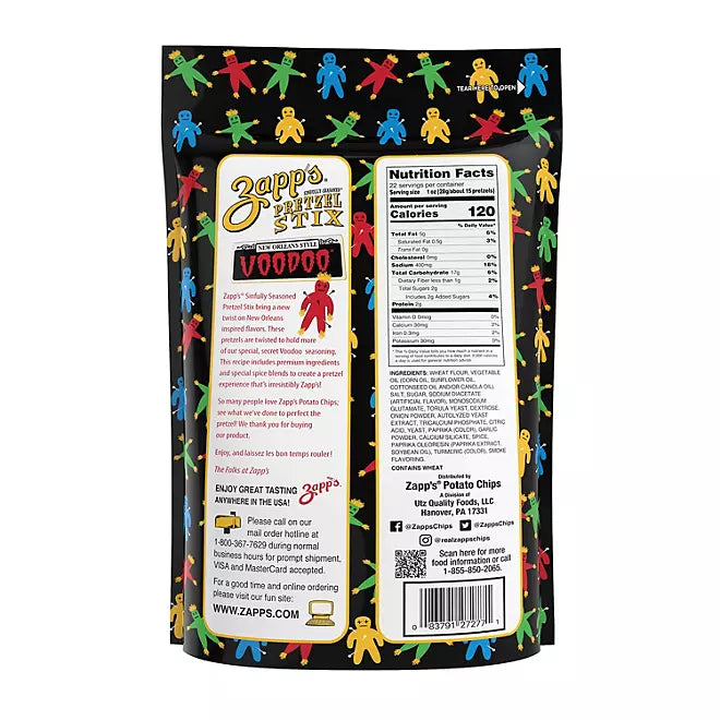 Zapp's Voodoo Pretzel Pouch 22 oz - Resealable  - Limited Edition