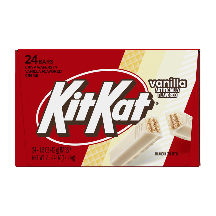 KIT KAT Vanilla Flavored Wafer Candy Bars, 1.5 oz (24 Count) RARE