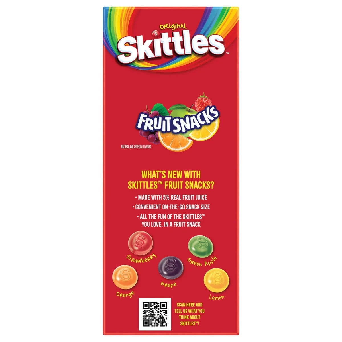 NEW - Skittles Fruit Snacks - Original - 0.8 oz - 42 Pouches - Wholesale Case - RARE