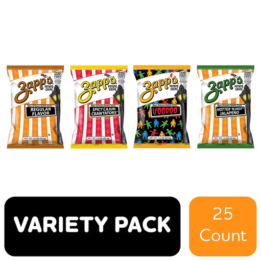 Zapp's Kettle Style Chip Variety Box 1.5 oz. 25 count