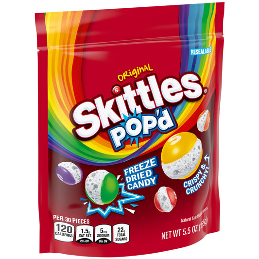 Skittles Original Pop'd Freeze Dried Candy - 5.5oz -  NEW ULTRA RARE - Pre Order - Official Release