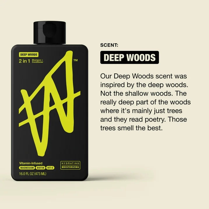 W by Jake Paul Hydrating 2in1 Shampoo & Conditioner for All Hair Types - Deep Woods 16 fl oz