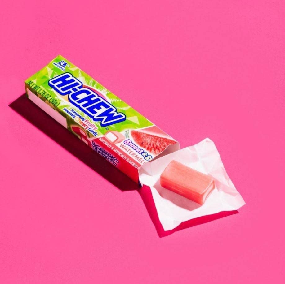 HI-CHEW Watermelon - Box of 15 Sticks, 1.76oz ea | Unique Fun Soft & Chewy Taffy Candy | Immensely Juicy Fruit Flavors