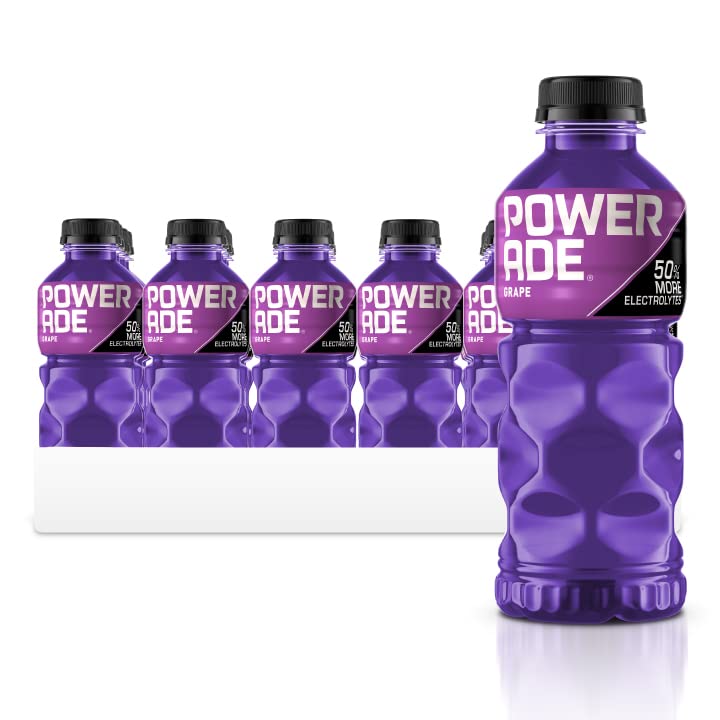 POWERADE Sports Drink Grape, 20 Ounce - Case of 24