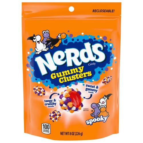 Nerds Gummy Clusters - Spooky Halloween Reclosable Bag, 8oz - ULTRA RARE - Limited Edition