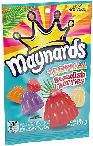 Maynards Tropical Swedish Berries Candy - 185g