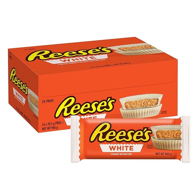 Reese's White Creme Peanut Butter Cups, 1.5 oz, 24 Count - Wholesale Case