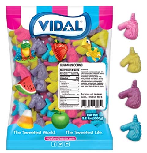 VIDAL - Unicorns Gummy Candy - 2.2lb Bulk Candy