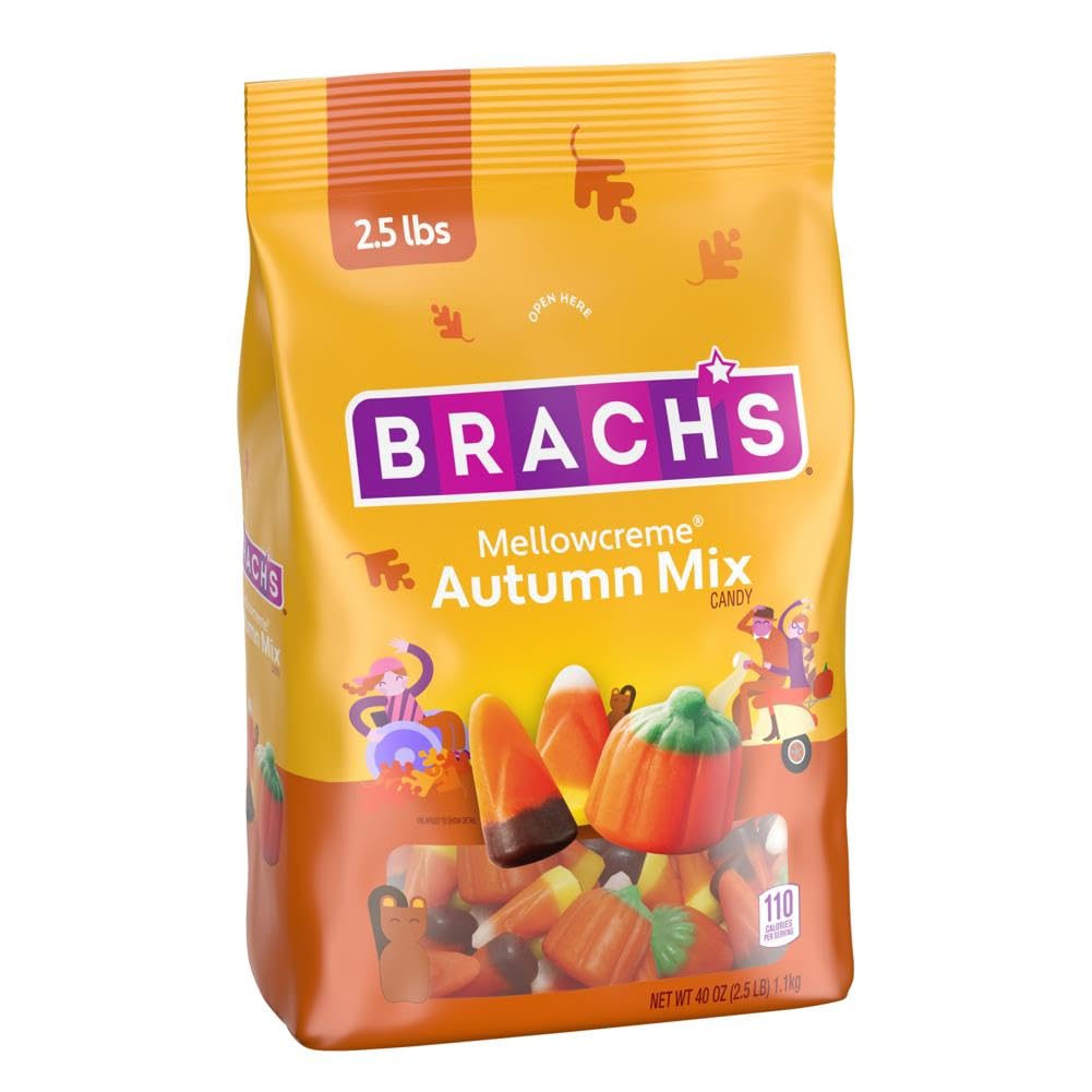 Brach's Mellowcreme Autumn Mix Candy Corn Bag, 2.5 Pound