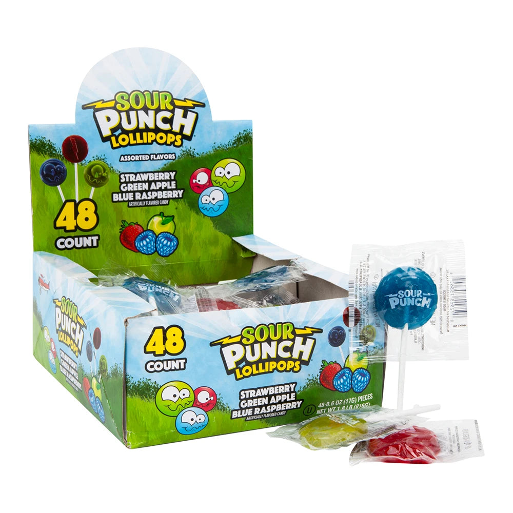 Sour Punch Lollipops 48 Count