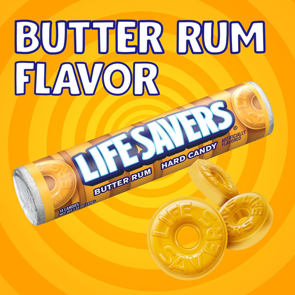 Lifesavers Butter Rum Hard Candy Roll - Life Savers Wholesale