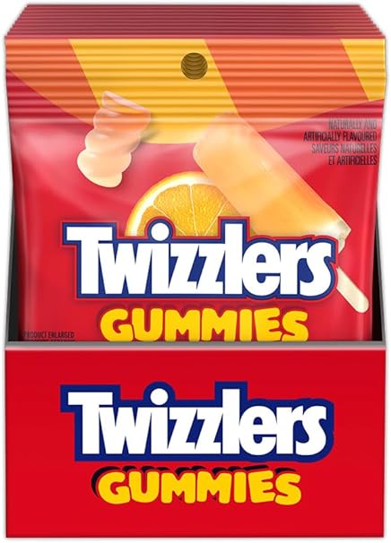 TWIZZLERS Gummies Orange Cream Pop wholesale candy bulk candy online candy store wholesale candy 