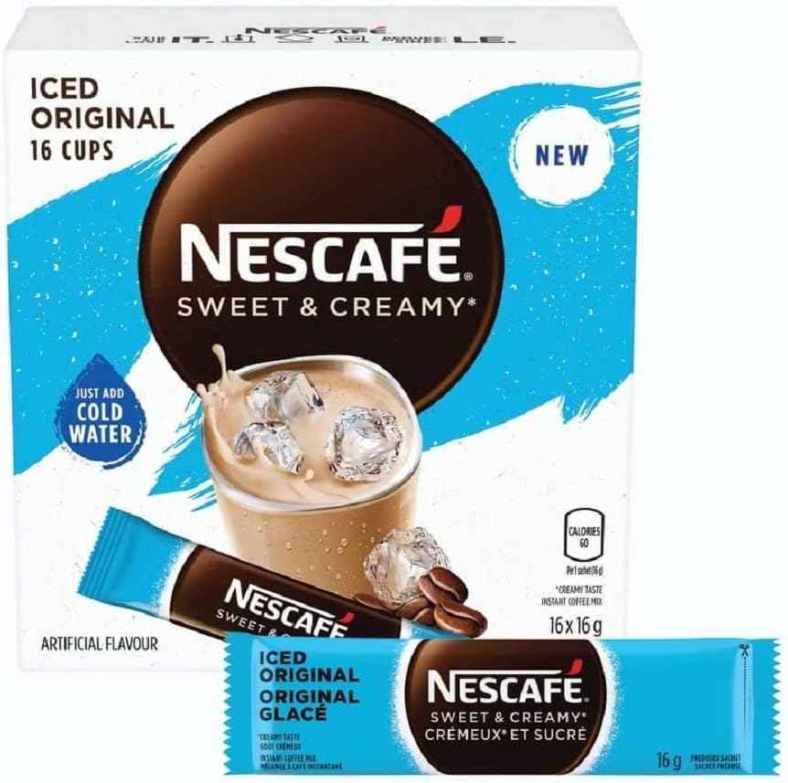 Nescafe Sweet & Creamy Iced Original Instant Coffee Mix 16 Sticks