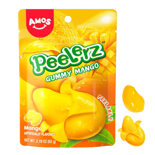 Amos Peelable Mango Candy, Peelerz Gummy Mango Peeling Candy, As Seen on Tik Tok - ULTRA RARE