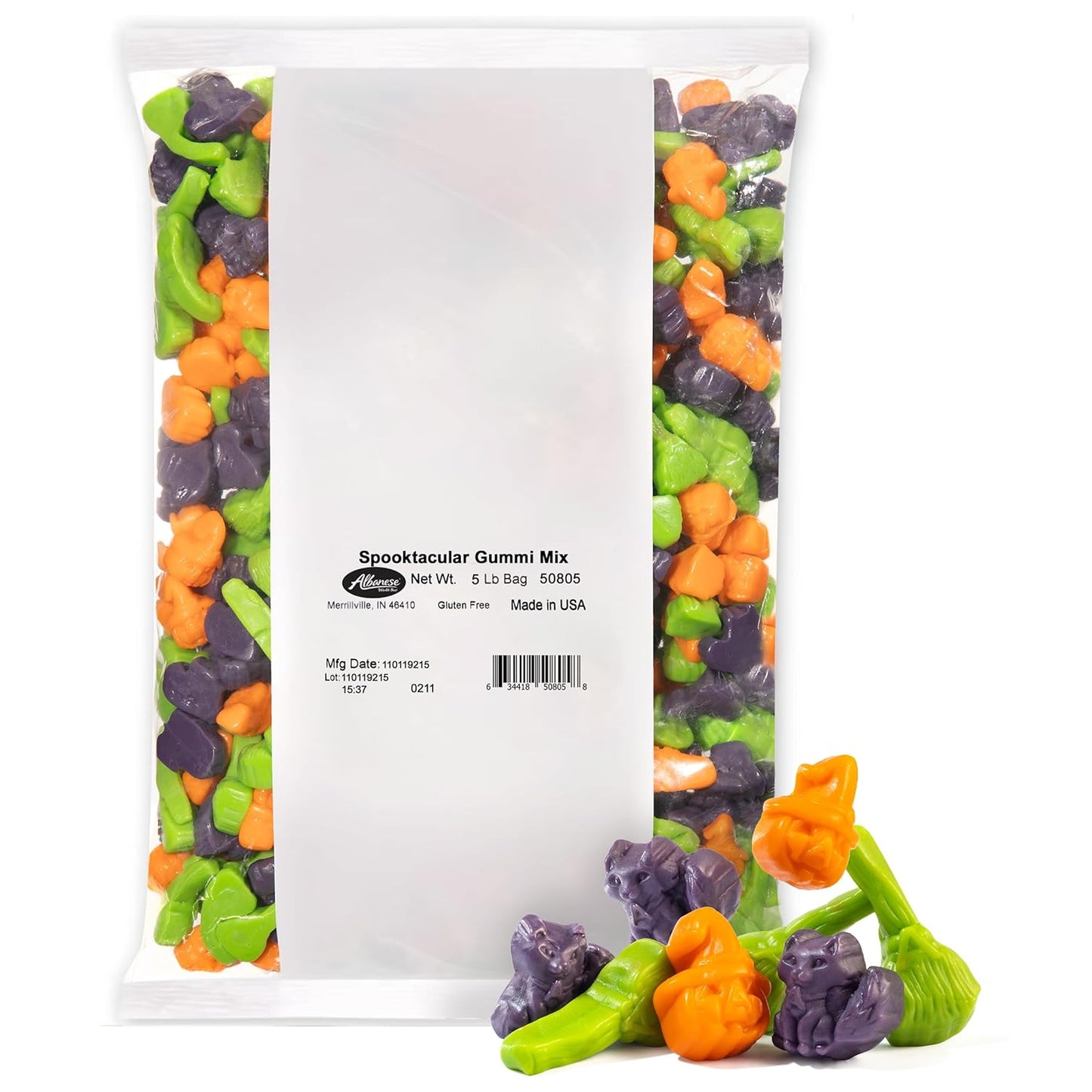 Albanese World's Best, Spooktacular Gummies, Halloween Candy, 5lb Bag for Halloween Party Favors