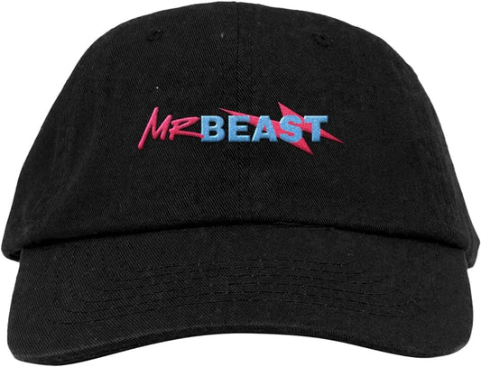 MrBeast Original Hat, Baseball Cap for Men, Adjustable Trucker Hat, Sports Hats for Men, Black Hat for Women, Teen Boy Gifts