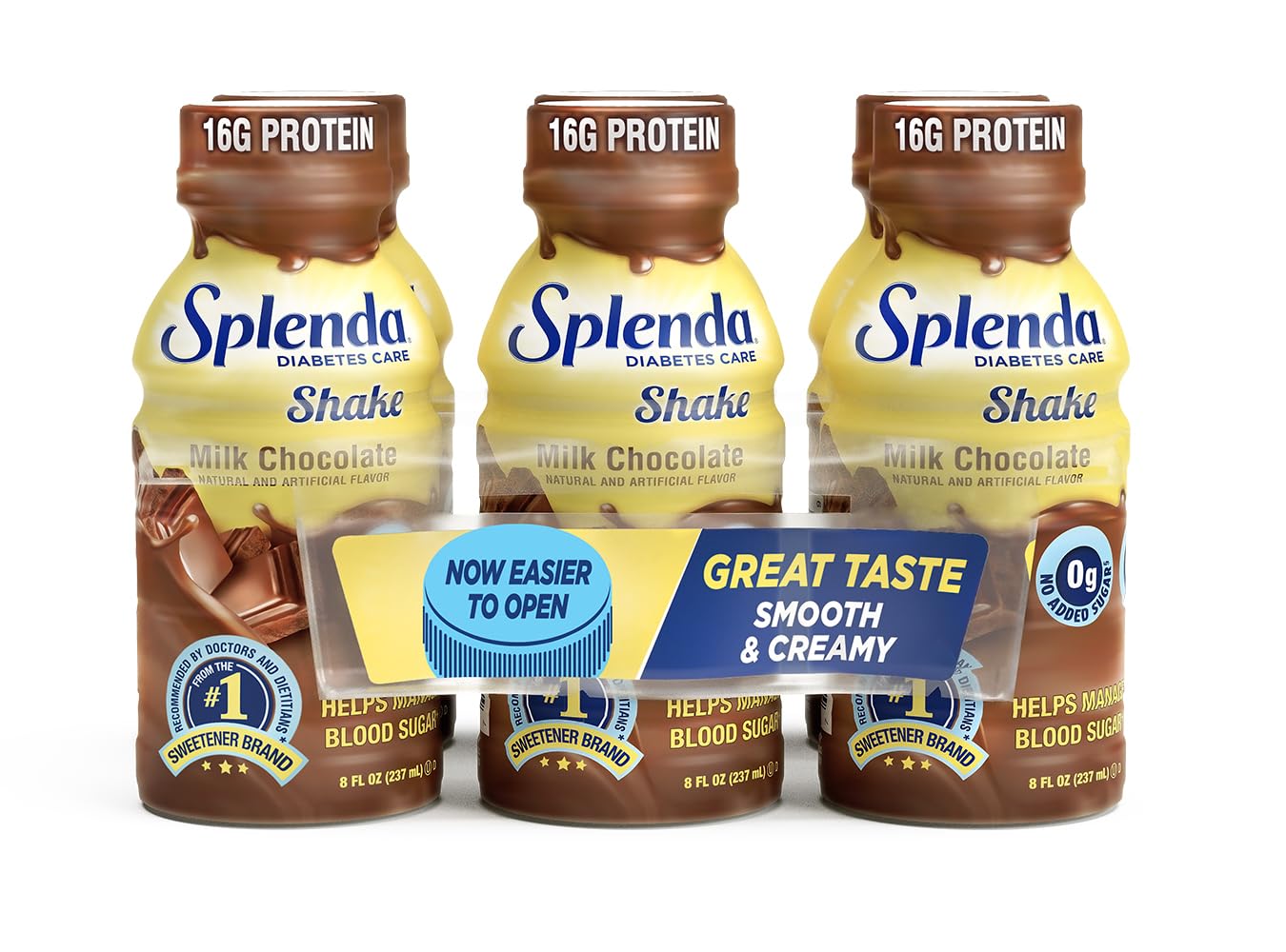 SPLENDA Diabetes Care Shakes - Meal Replacement Shake, 8 fl oz -  Milk Chocolate - 6 Pack