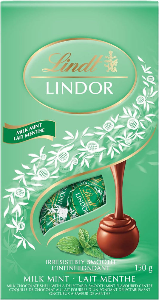 Lindt LINDOR Mint Milk Chocolate Truffles, 150-Gram Bag