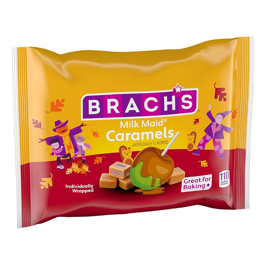 Brach’s Milk Maid Caramels, Individually Wrapped Candy, 10oz Bag - Limited Edition