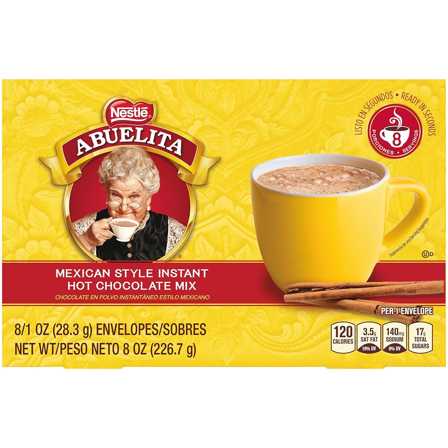 Abuelita Mexican Style Instant Hot Chocolate Drink Mix, 1 Ounce (Pack of 8)