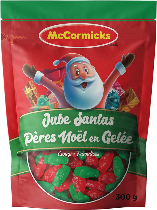 McCormicks, Jube Santas, Resealable Candy Bag, 300 Grams