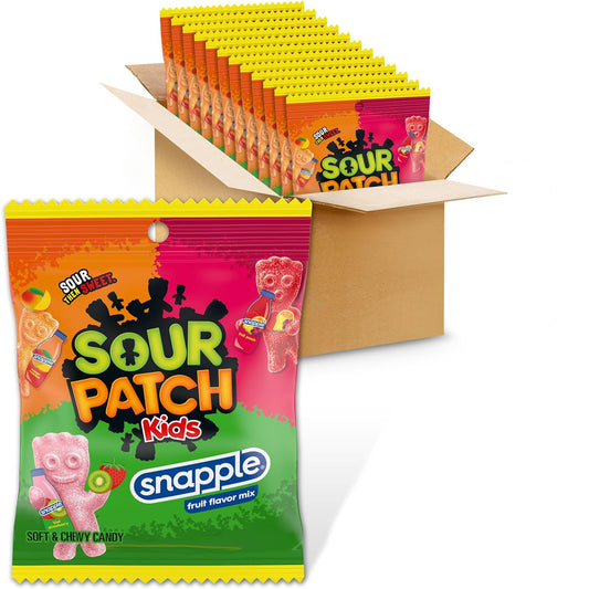 SOUR PATCH KIDS Snapple Soft & Chewy Candy, 12 ct -3.61 oz