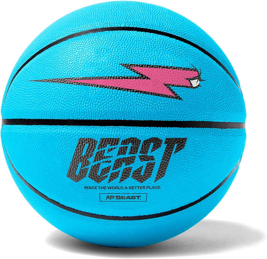 MrBeast Active Basketball Blue, Premium Basketball, Indoor and Outdoor Basketball 29.5 in - Limited Edition