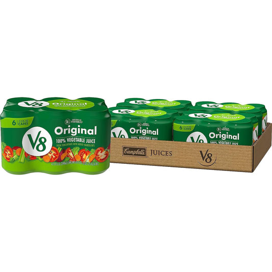 V8 Original 100% Vegetable Juice, 11.5 fl oz Can (4 Cases of 6 Cans) 24 Pack