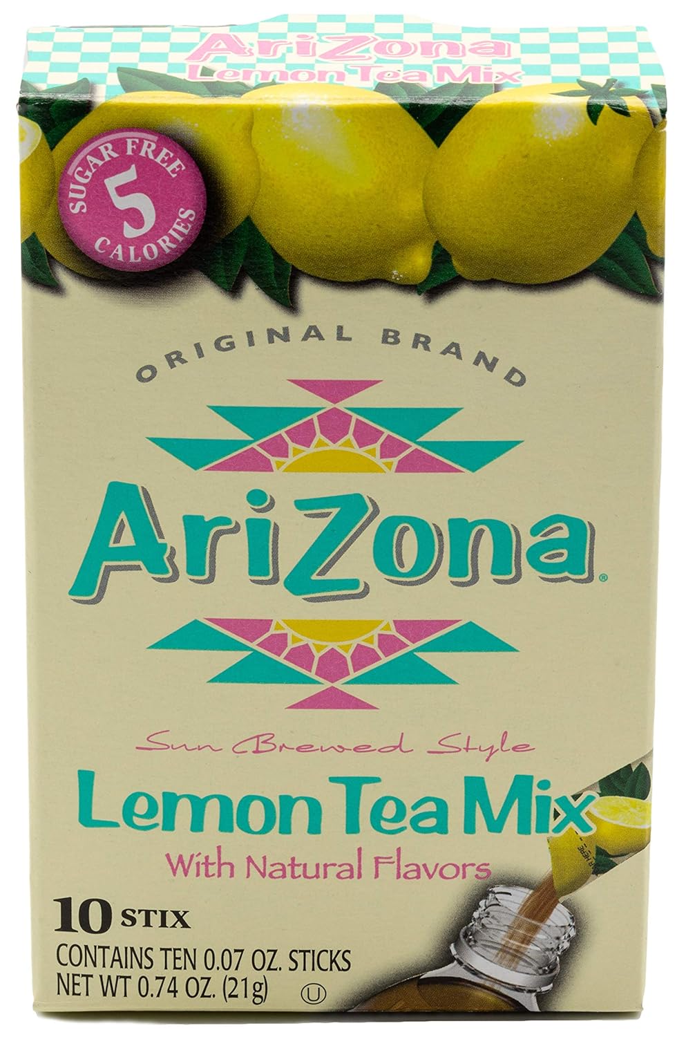 Arizona Zero Sugar Lemon Tea On-The-Go Powdered Drink Mix 120 Count