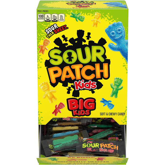 SOUR PATCH KIDS - BIG KIDS Individually Wrapped Soft & Chewy Candy, 240 Count Box