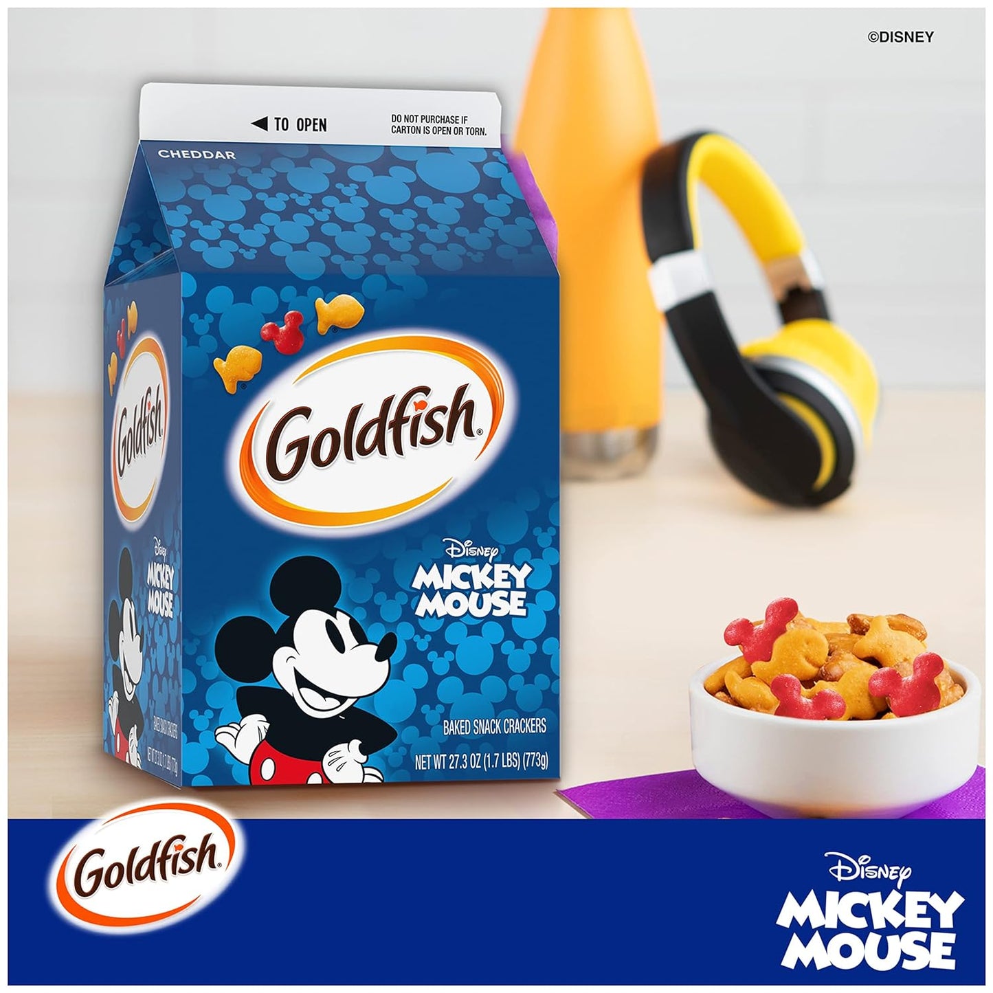 Goldfish Disney Mickey Mouse Cheddar Crackers - Carton - 1.7 lbs