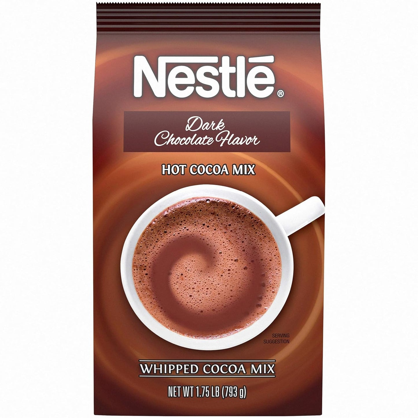 Nestle Hot Chocolate Mix, Dark Chocolate Flavor Hot Cocoa, Bulk Whipped Cocoa, 1.75 lb Bag