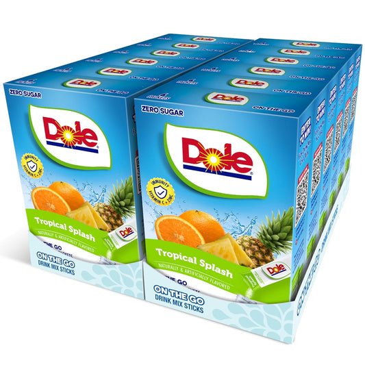 DOLE - Tropical Splash Dole- Powder Drink Mix - Sugar Free , Makes 72 Flavored Water Beverages