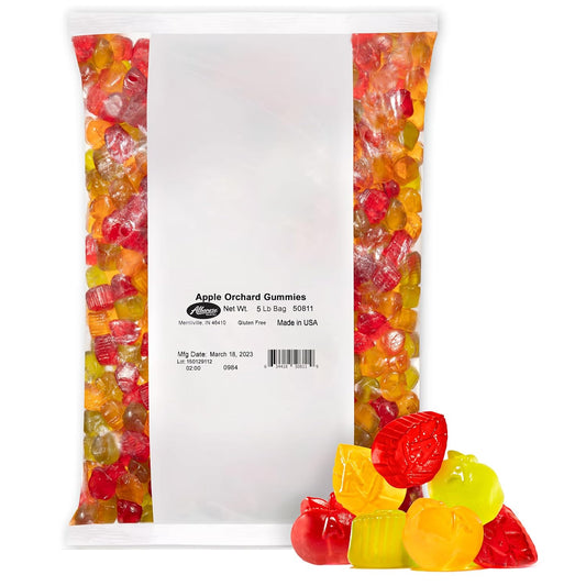 Albanese World's Best, Apple Orchard Gummies, Halloween Candy, 5lb Bag for Halloween Party Favors