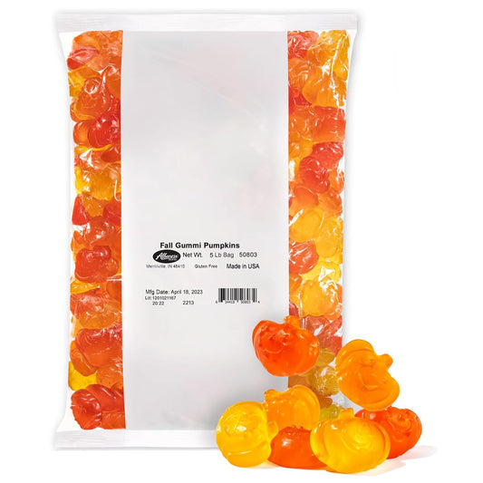 Albanese World's Best, Fall Pumpkin Gummies, Halloween Candy, 5lb Bag for Halloween Party Favors