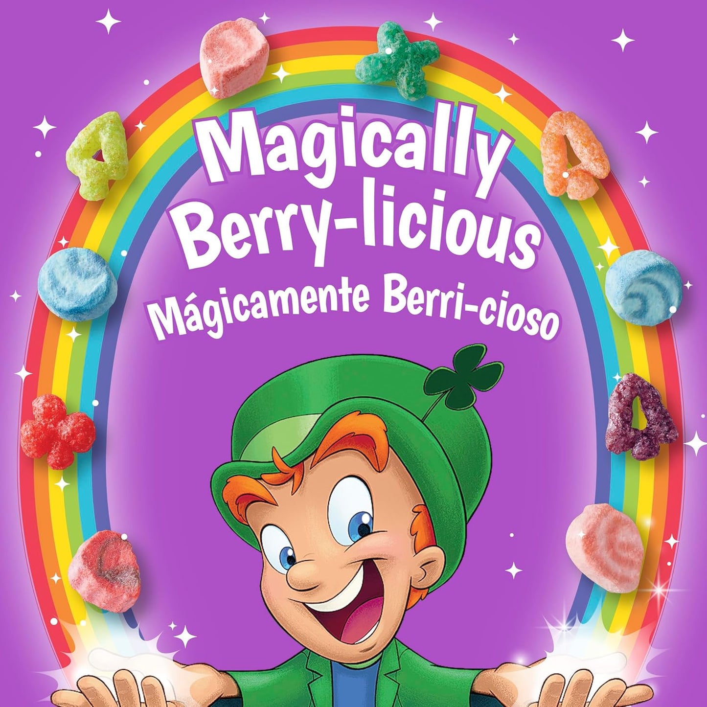 Lucky Charms Berry Swirl Breakfast Cereal with Marshmallows, Kids Breakfast Cereal, Made with Whole Grain, 10.9 oz - Rare