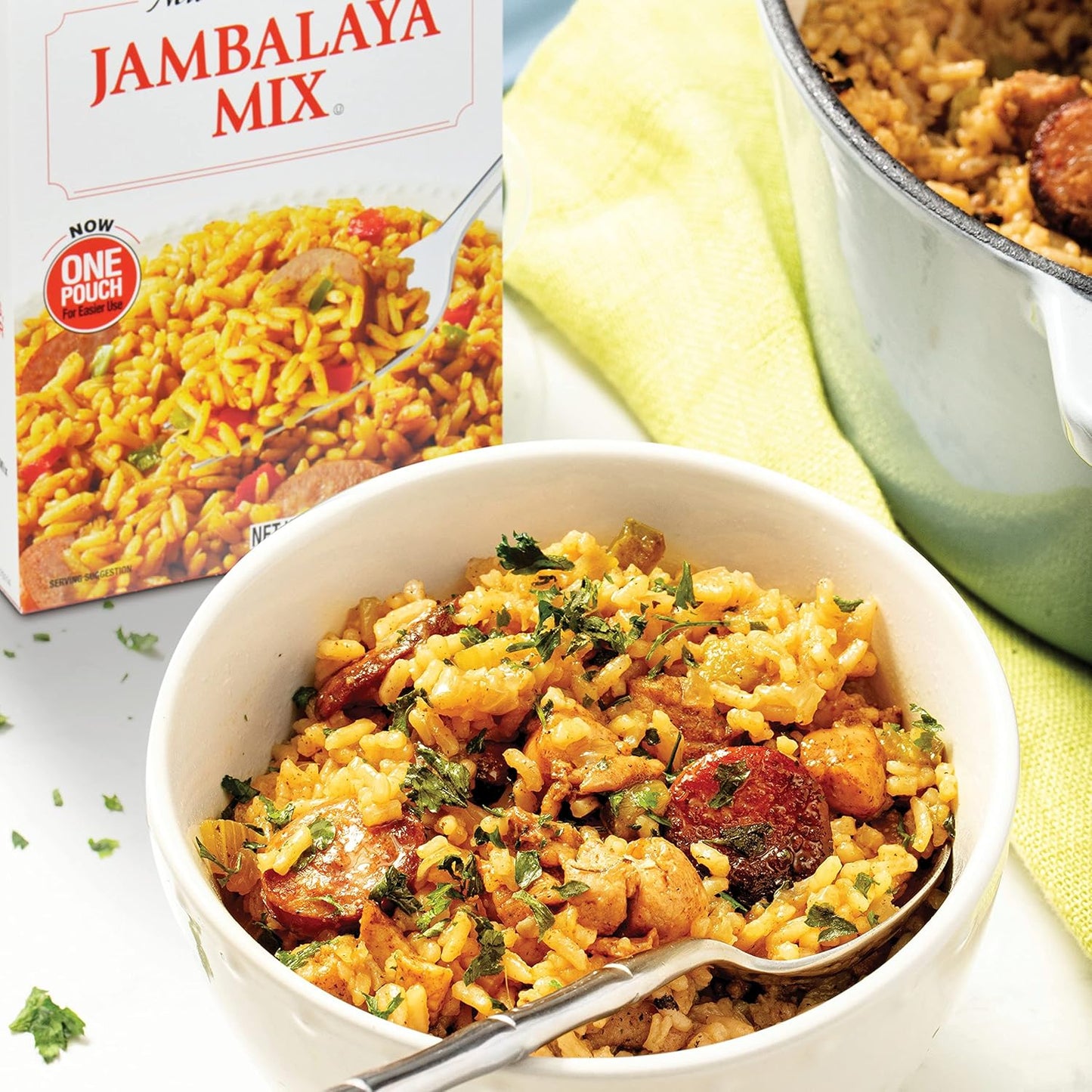 Zatarain's Jambalaya Mix, 40 oz - One 40 Ounce Box of Jambalaya Rice Mix, Perfect as a Stand-Alone Side or Signature Cajun Dish with Sausage, Chicken or Seafood - 115 Servings Approx